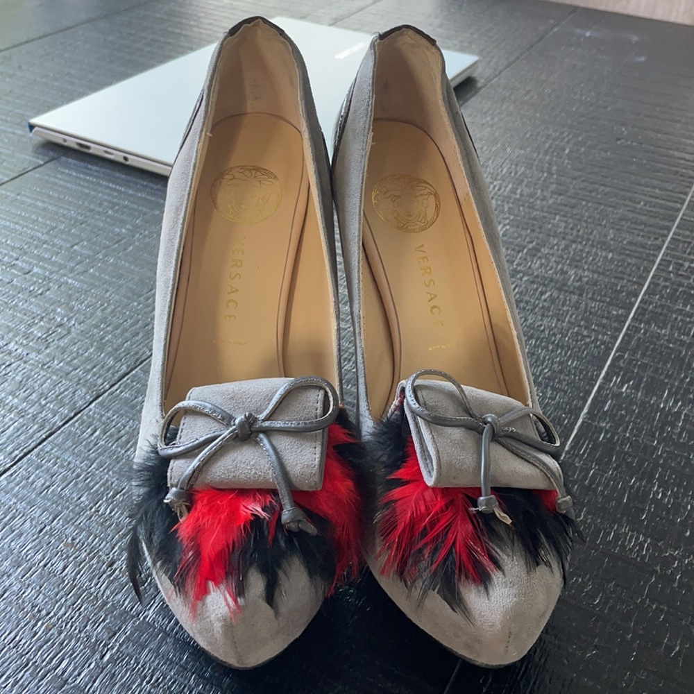 Versace Heels Eur 40,US 7-7,5; Suede, Leather.